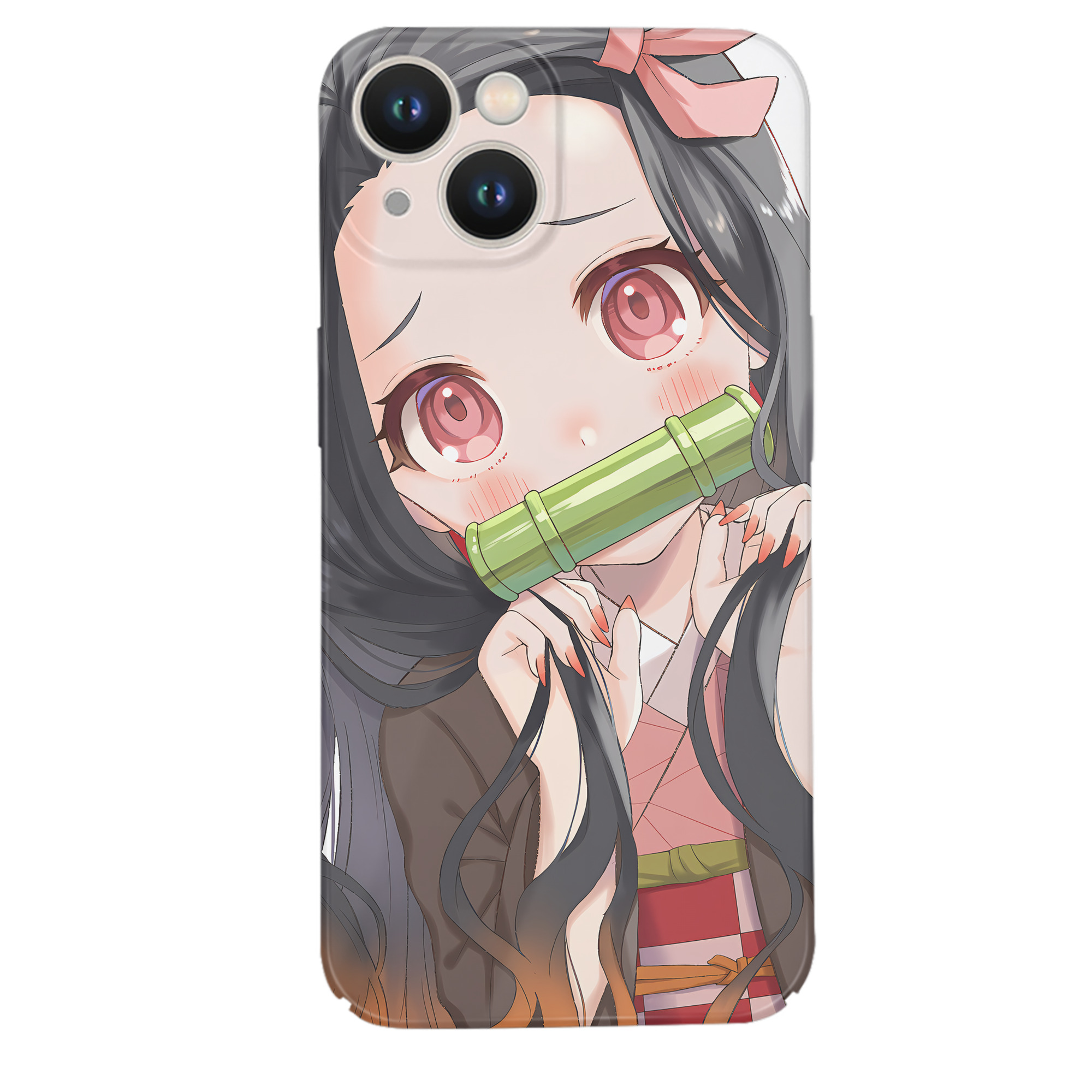 （画像用） 鬼滅の刃（きめつのやいば）竈門 禰󠄀豆子／かまど ねずこ Kamado Nezuko 【iPhone 14シリーズ対応】ハードケース
